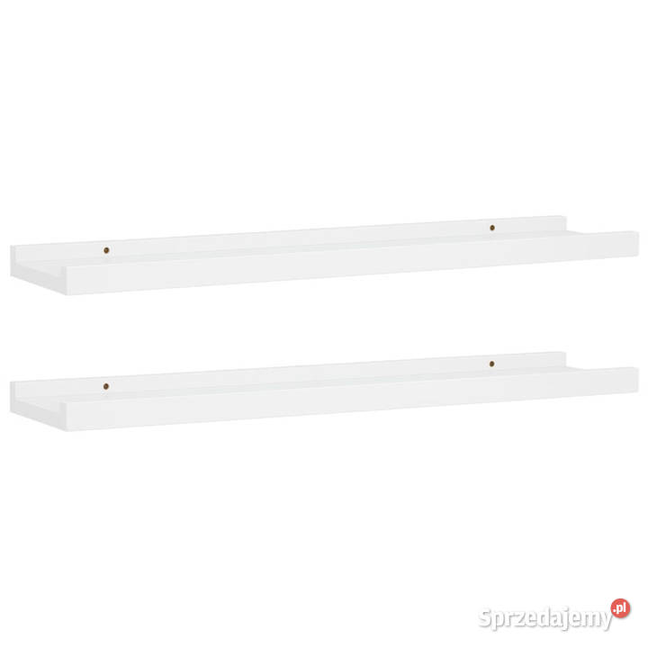 Półki ścienne na zdjęcia 2 białe 60x9x3 MDF Warszawa