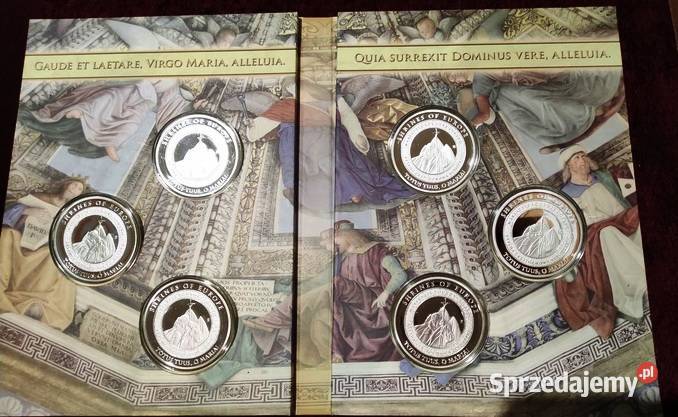 4 x Zestaw WATYKAN Sanktuaria Złoto Album Tiara śląskie Sosnowiec