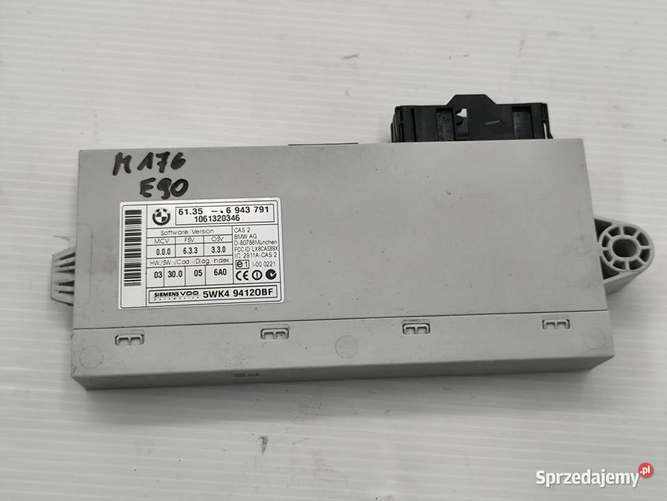 MODUŁ STEROWNIK CAS BMW E90 E91 6943791 Komputery