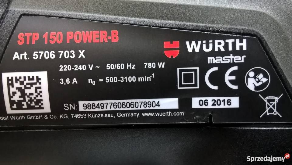 Wyrzynarka STP 150 Power B Wurth 230V Wołomin