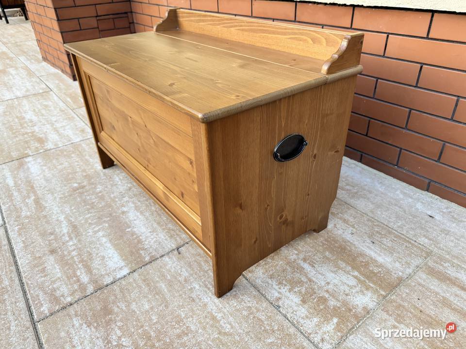 Skrzynia drewniana kufer Leksvik Ikea siedzisko Garwolin