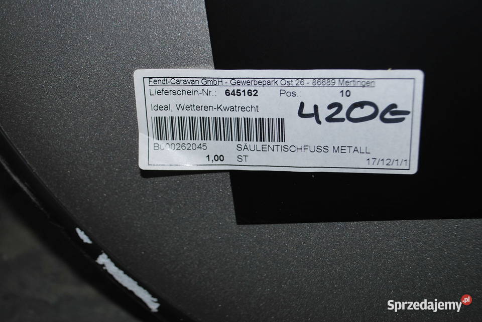 NOGA TELESKOPOWA DO BLATU PRZYCZEPY KEMPINGOWEJ Grzebowilk