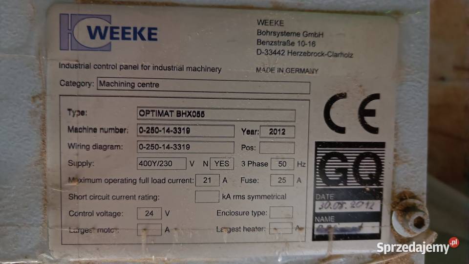 CENTRUM OBRÓBCZE CNCWEEKE BHX 055