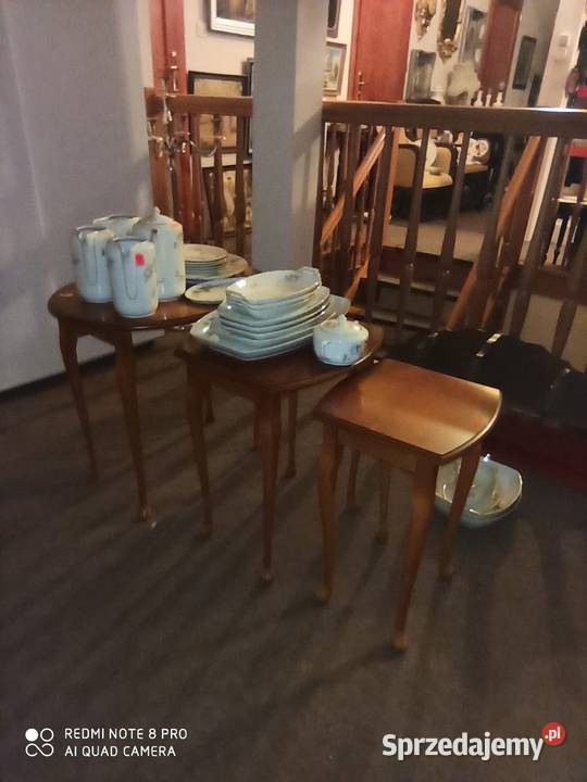 Antyczne stoliki wsuwane w siebie 3 sztuki w Gdańsk