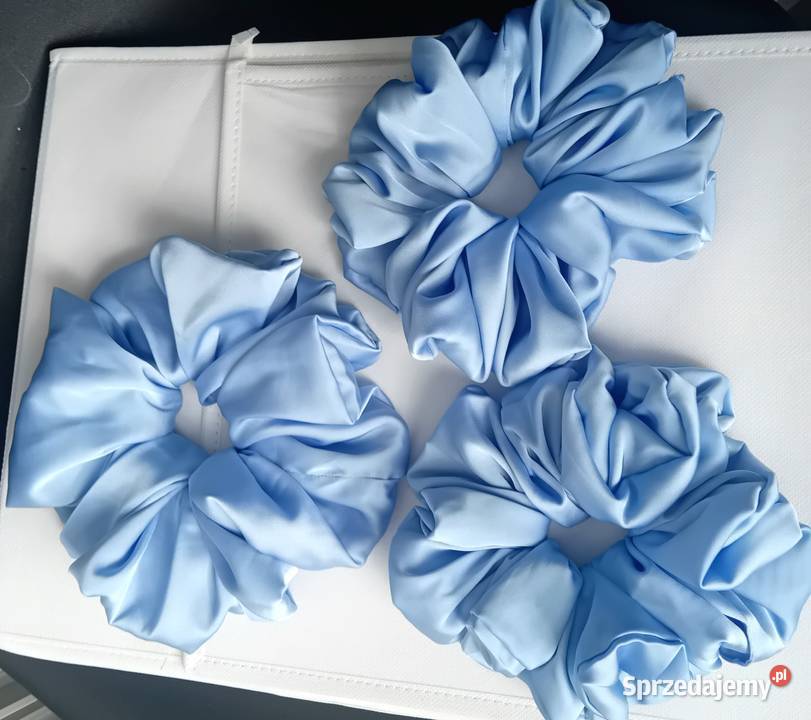 Modne frotki scrunchie welur aksamitnysatyna Bydgoszcz