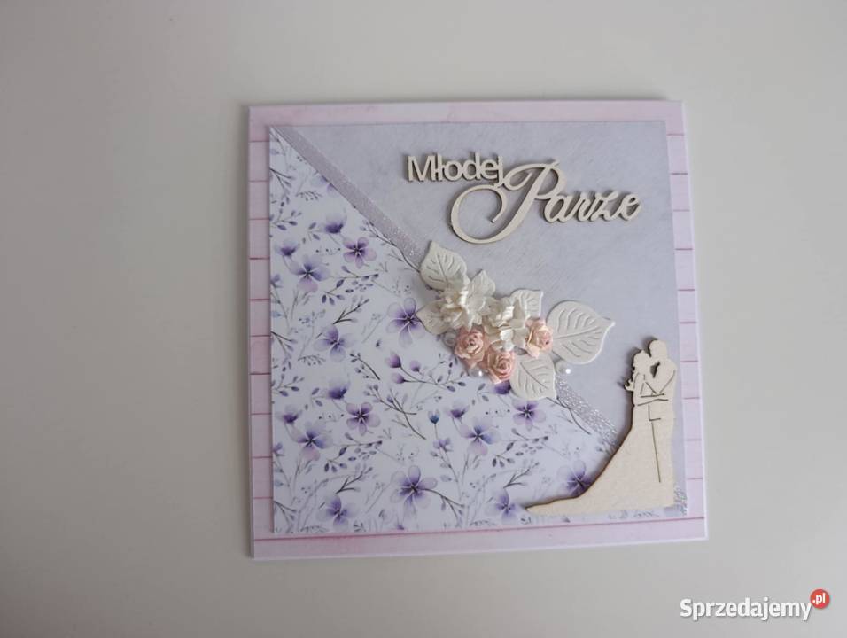 Kartka na Ślub ręcznie robiona handmade łódzkie
