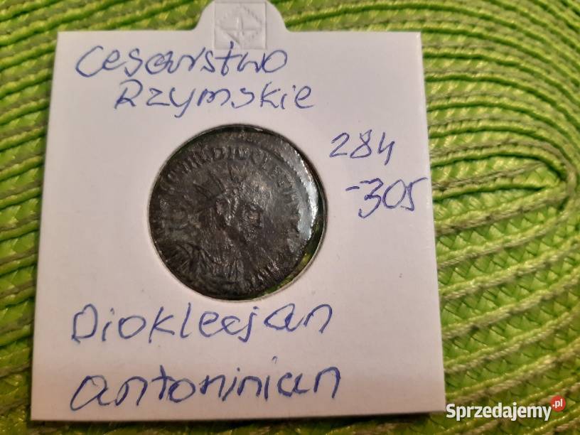 moneta Cesarstwa Rzymskiego panujący Diaklecjan Łomża