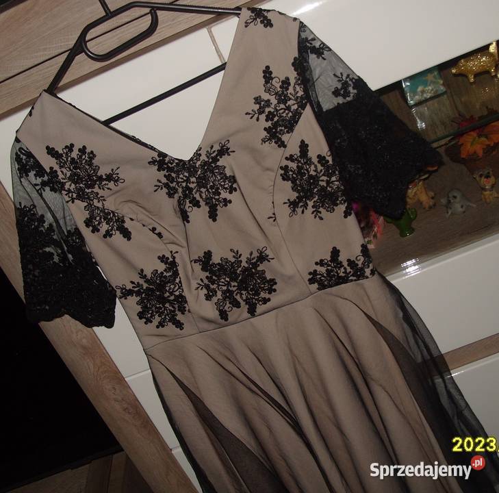 NOWA koktajlowa sukienka FORTI koronka haft r38 Rawicz