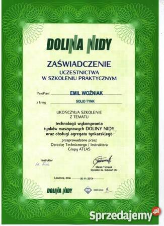 Tynki maszynowe gipsowe diamant cementowo Warszawa