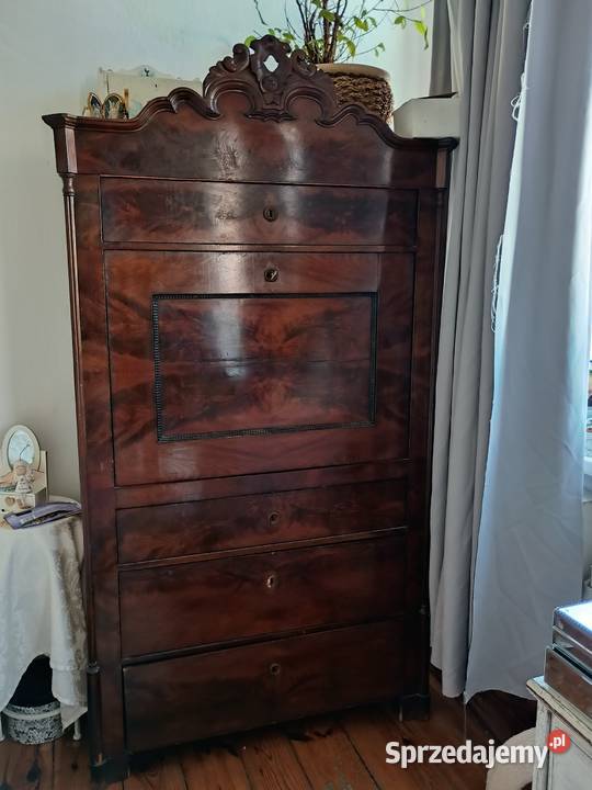 Zabytkowa Sekretera Biedermeier Szlachetne dolnośląskie sprzedam