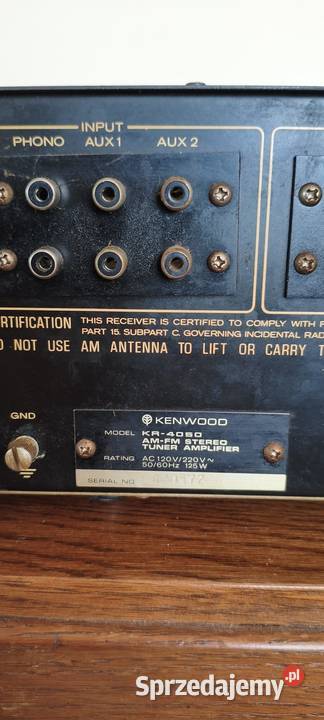 Amplituner Kenwood KR4050 Amplitunery mazowieckie Sochocin