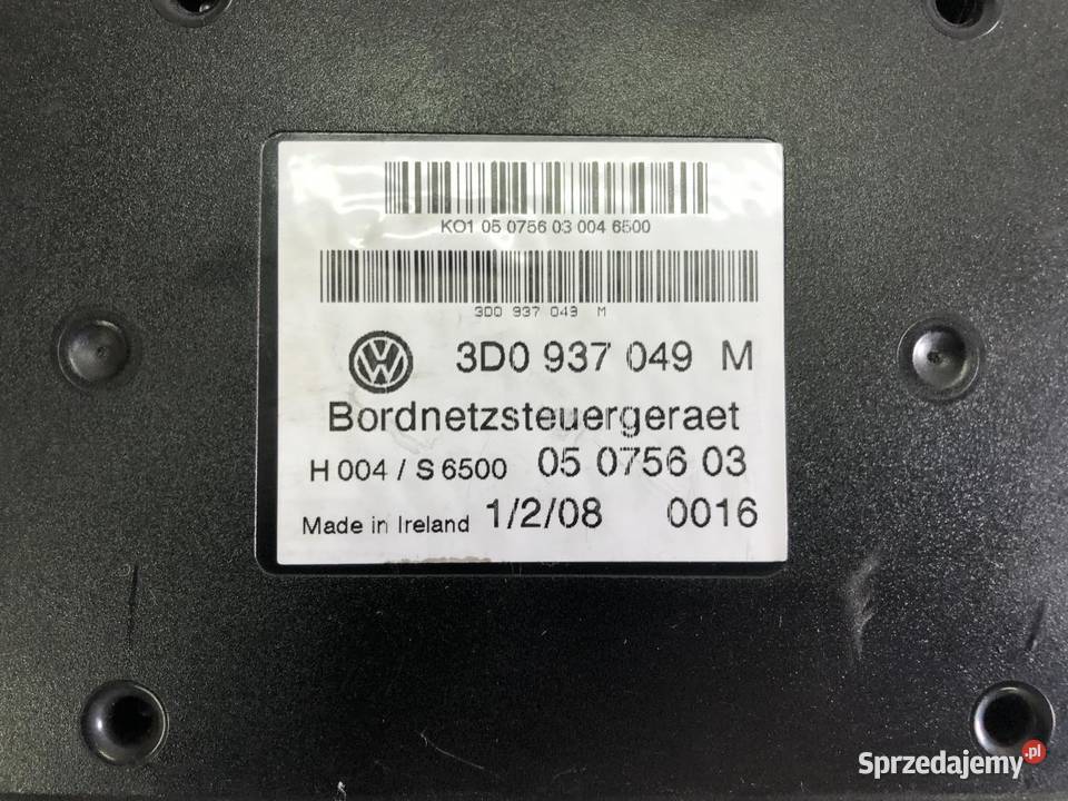 MODUŁ STEROWNIK BORDNETZ 3D0937049M VW PHAETON Komputery