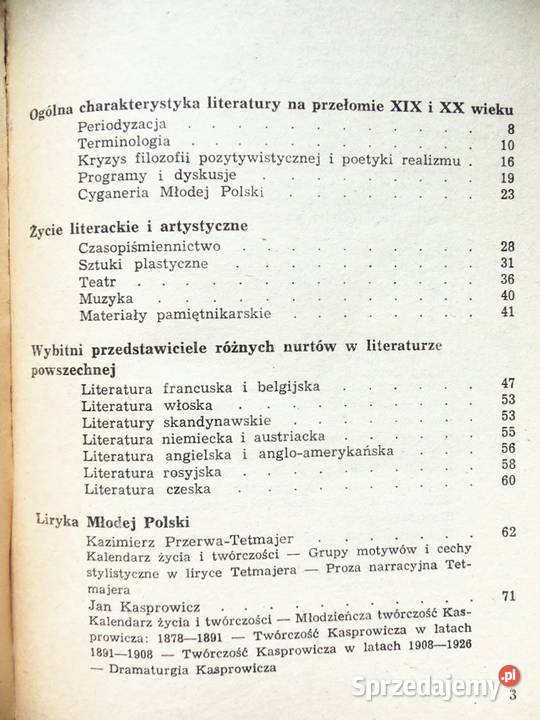 Młoda Polska charakterystyka i teksty opolskie Głuchołazy sprzedam