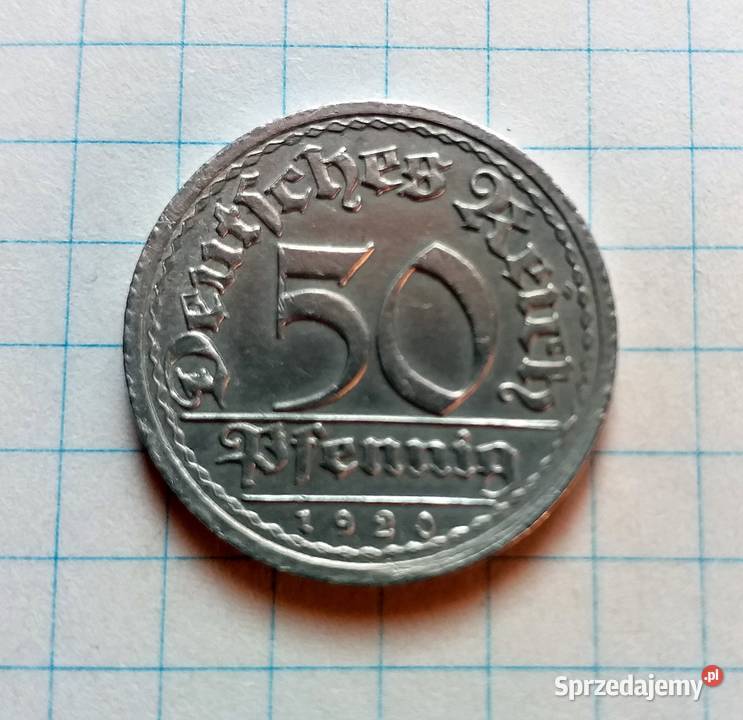 50 FENIGÓW 1920 A NIEMCY REPUBLIKA WEIMARSKA Numizmatyka Piszczac