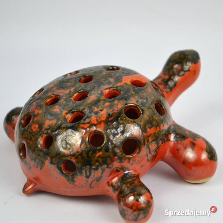 Ceramiczny żółw czerwony ceramikaTofej Węgry Pomiechówek