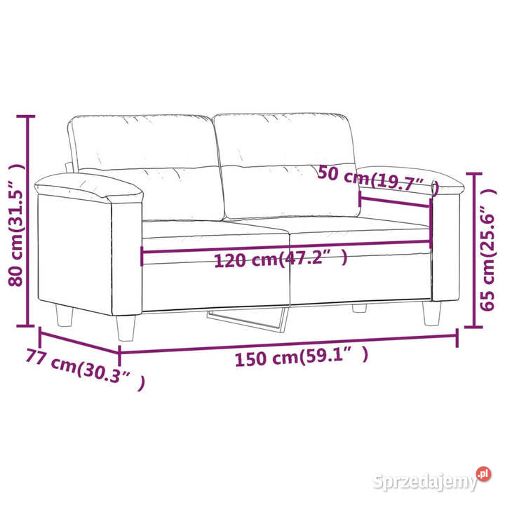 Sofa 2osobowa jasnoszara 120 tapicerowana mazowieckie Warszawa