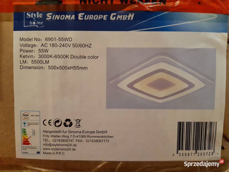 Nowa Lampa sufitowa LED Plafon 51W Warszawa