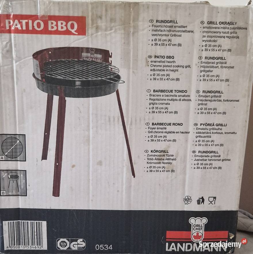 grill ogrodowy okrągły mały bbq 35 Kraków