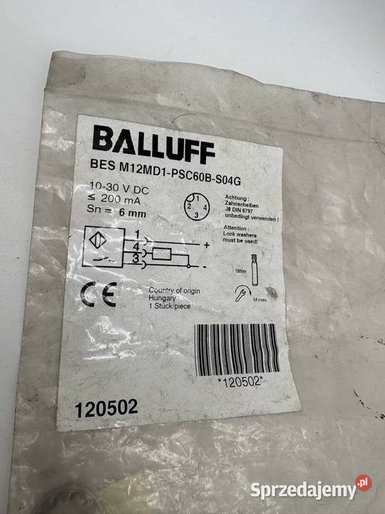 Balluff BES M12MD1PSC60BS04G Czujnik indukcyjny mazowieckie Warszawa sprzedam