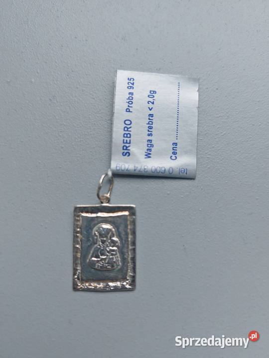 medalik Matka Boska Częstochowska srebro 925 Dewocjonalia