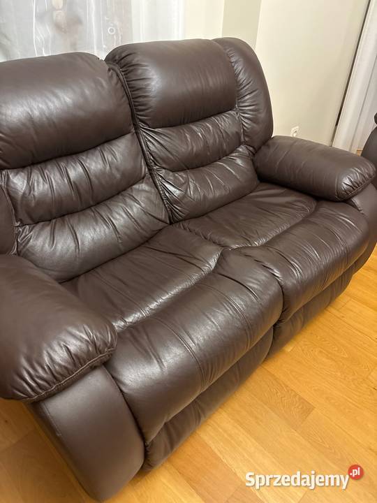 Komplet wypoczynkowy skóra sofa 32 Łódź