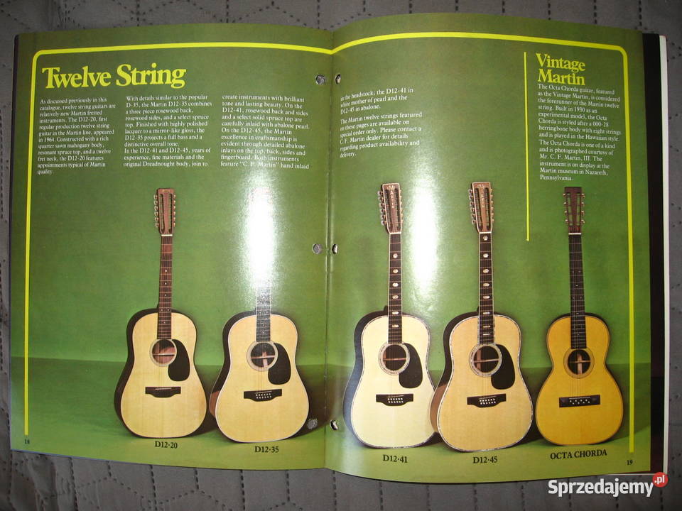 Martin 1981 guitar catalog katalog gitar Kępice sprzedam