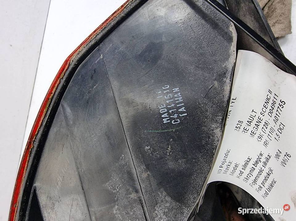 LAMPA LEWA TYŁ RENAULT MEGANE SCENIC II osobowe Pozostałe Lipno