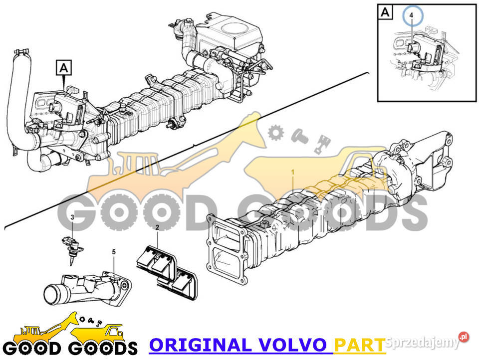 VOLVO CZUJNIK CIŚNIENIA EGR D6H D8H 21724078