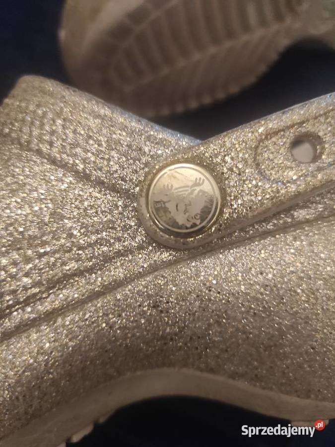 Buty Crocs brokatowe srebrne na platformie Stan wielkopolskie Poznań
