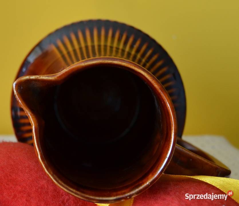 dzbanek szkliwiony Colditz lata 60te Kętrzyn