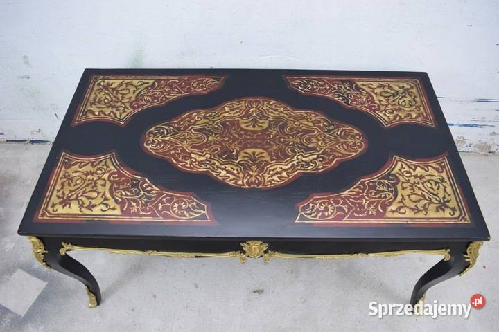 Piękny Stół Biurko Boulle Okucia z Brązu Unikat