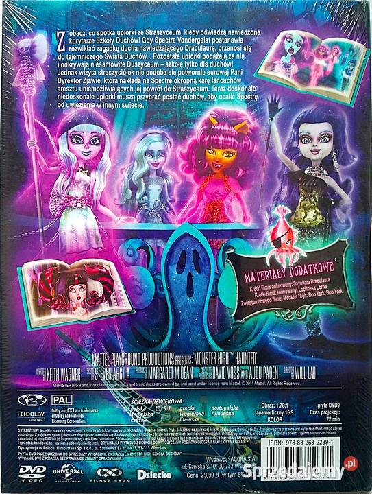 MONSTER HIGH SZKOŁA DUCHÓW DVD KS pełne