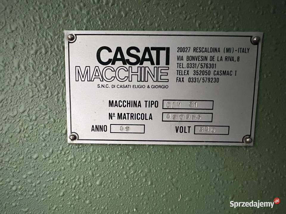 Gilotyna do forniru Casati Macchine CIM31 Juszczyn