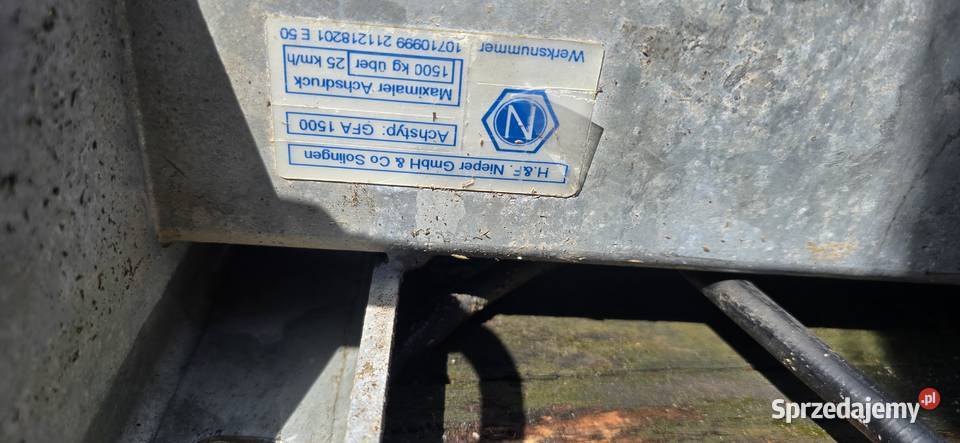 OSIE DO PRZYCZEP 3X1350 2X1800 URZĄDZENIA Świerzawa