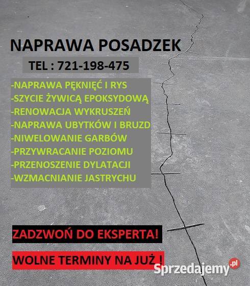 NAPRAWA POSADZEK BETONOWYCH NAPRAWA WYLEWEK Warszawa usługi budowlane