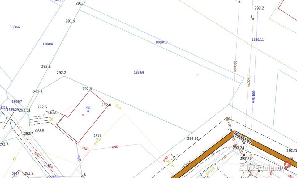 działka budowlana Gorlice Mieszka I 1204 m budowlana