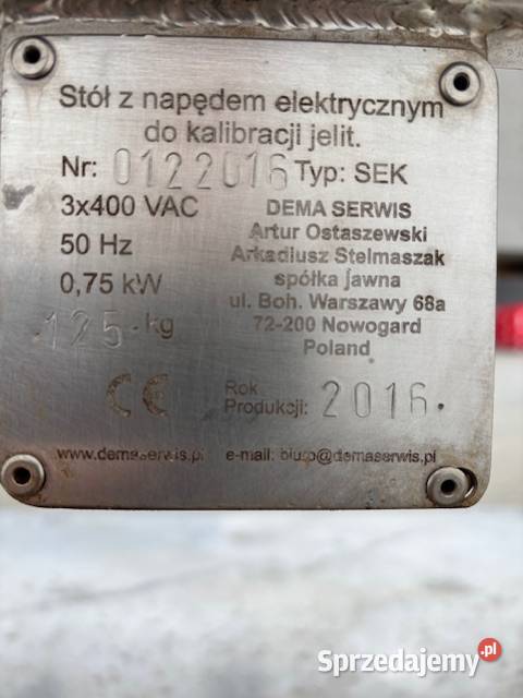 Stół do kalibracji jelit Łaziska Górne