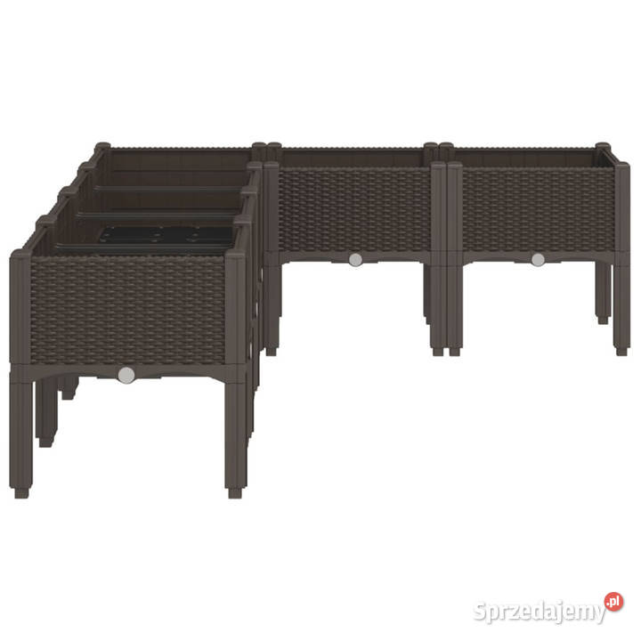 Donica ogrodowa z nóżkami brązowa 160x120x42 PP Warszawa