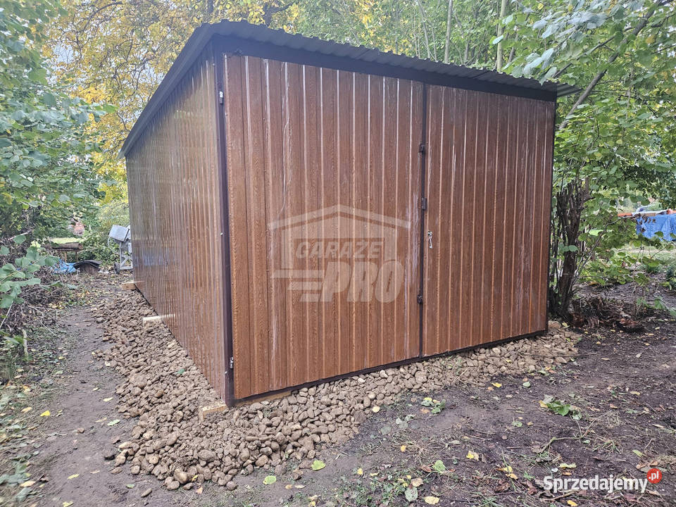 Garaż blaszany 3x4 Brama drewnopodobny Dach spad sprzedam