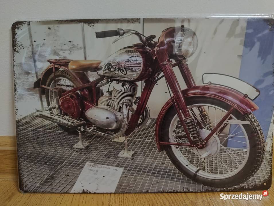 Jawa MZ logo tablica ozdobna metalowa podkarpackie Adamówka