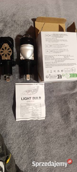 Żarówki H4 led 6500k 12V24V soczewka Szydłowiec