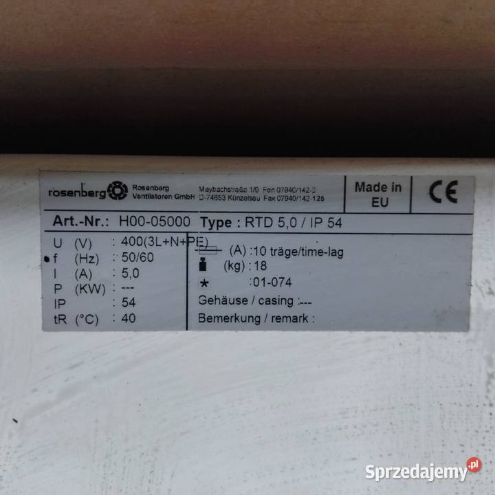 Regulator transformatorowy RTD 50 H0005000 małopolskie Marszowice