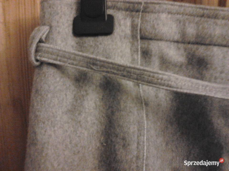 Ciepła spódnica zapinana na zamek kolor szary Kraków