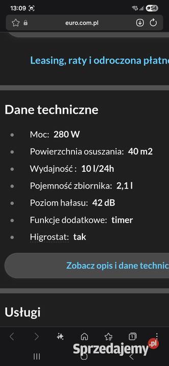 Osuszacz Stadler Form Theo Higrostat 21l 40m2 Pozostałe Grudziądz