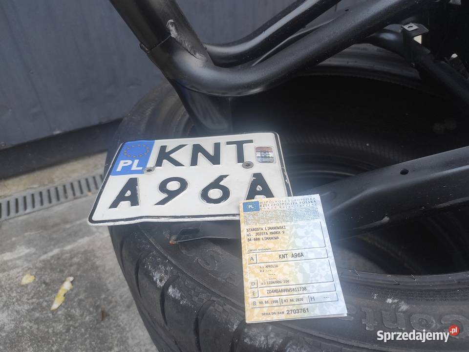 Rama z papierami Aprilia leonardo 150 ważne Ramy Limanowa