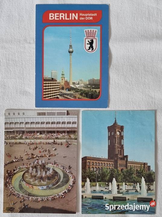 Berlin NRD 3 pocztówki 1983 r Warszawa
