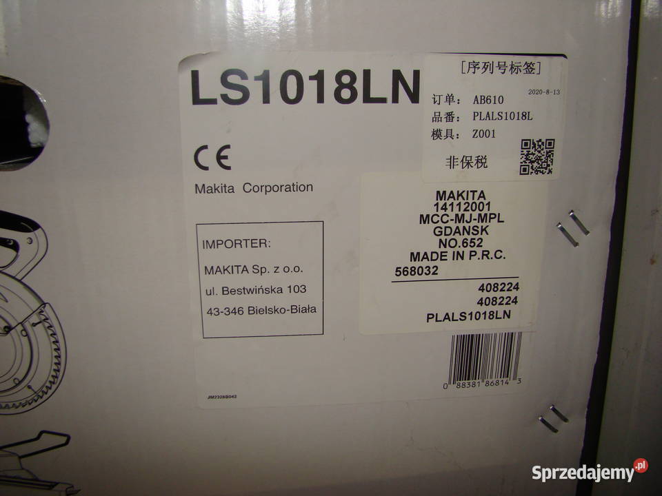 Piła ukośnica MAKITA 260mm 1430W Ref LS 1018 L śląskie Bielsko-Biała