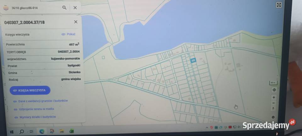 Działka jeziorem z kw ogrodzona kujawsko-pomorskie Gliszcz