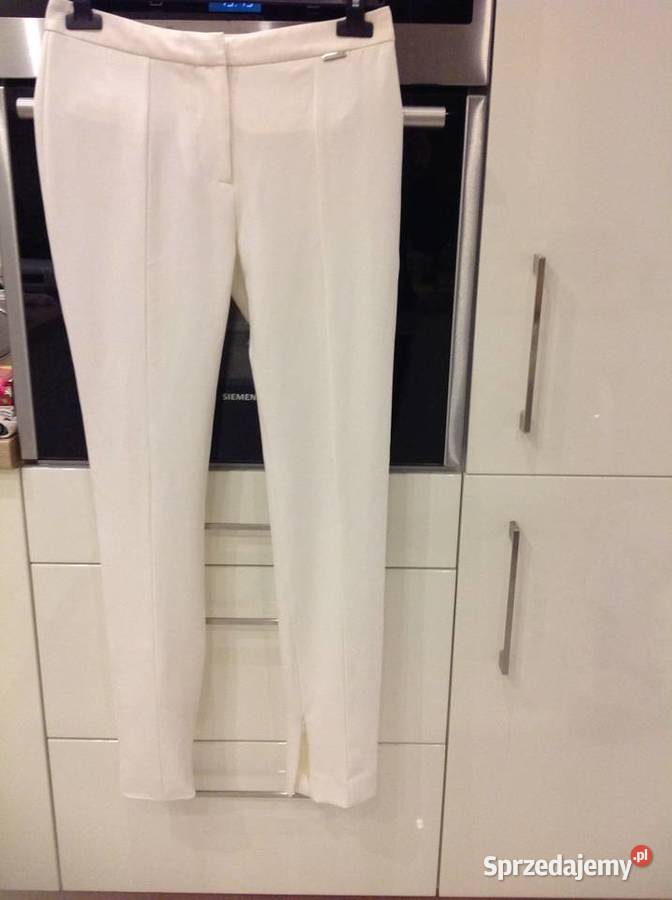 Spodnie Legginsy Damskie MANGANO S Białe Nowa Sól