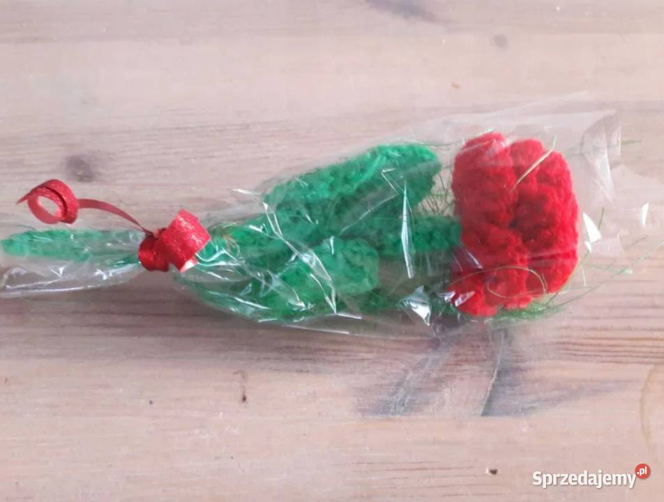 Kwiat róża ręcznie robiona prezent Kraków